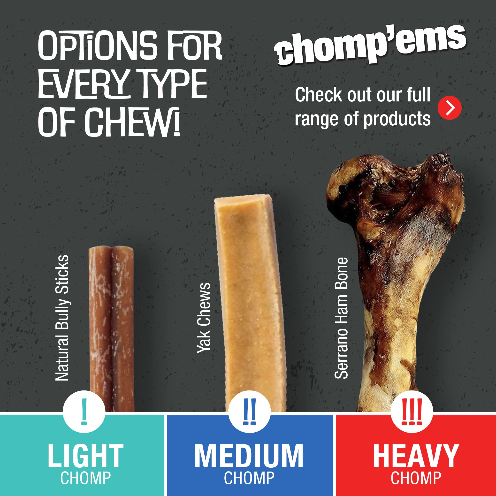 CHOMP 'EMS Five Flavor Kabobs Dog Treats - Beefhide Chewsticks for Dogs - High Protein, Long-Lasting Dog Chews (15 Count) - Perfect for Training, Teething & Dental Health