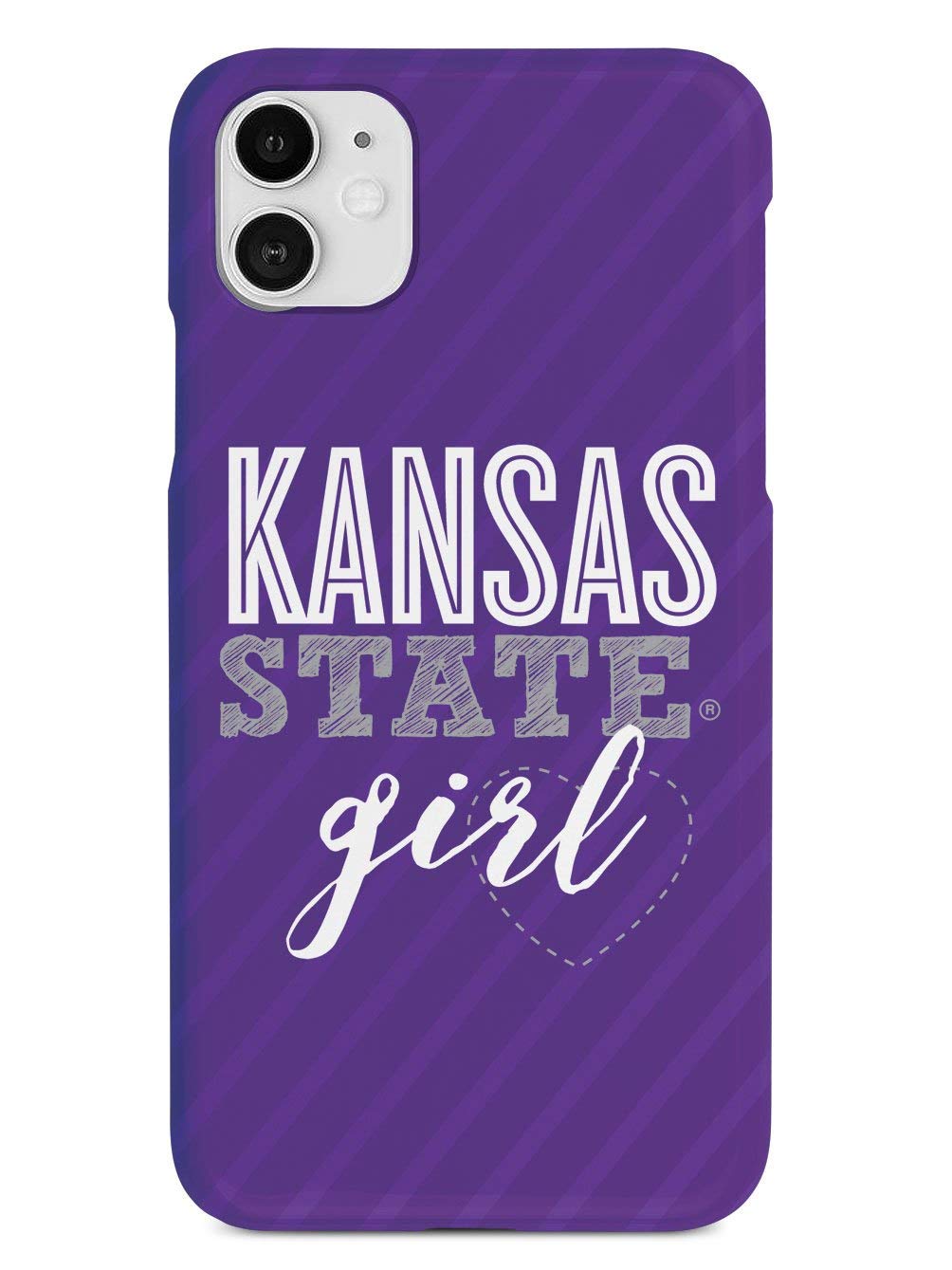 Inspired Cases - Shockproof iPhone 12 Case with 3D Textured Design - Protective Phone Cover for Apple iPhone 12 - Kansas State Girl Gift - Perfect for Daily Use, Travel & Outdoor Activities