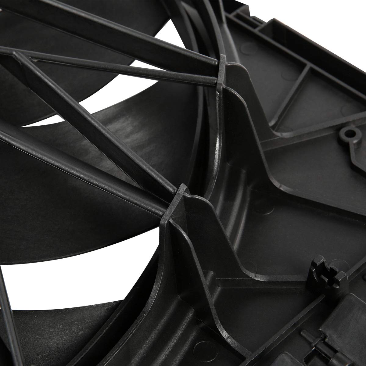 High-Performance DNA MOTORING OEM-RF-0005 Radiator Cooling Fan Assembly - Direct Replacement for 2010-2016 Porsche Panamera | Improved Cooling Efficiency | Black | Perfect for Hot Weather & Performance Driving