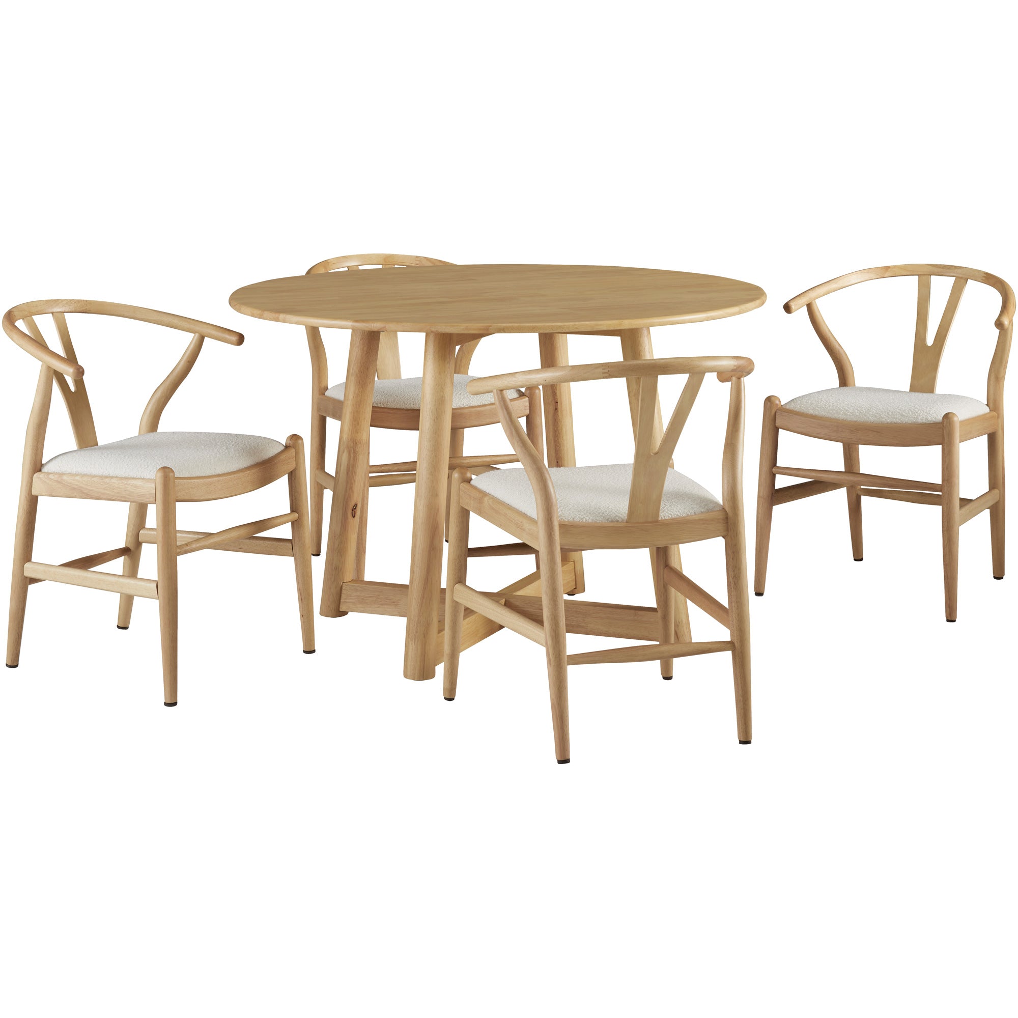 Knoxville 5-Piece Dining Set - Modern Wooden Kitchen Table & Chairs for Small Spaces - Perfect for Breakfast Nook, Apartment Dining, and Family Meals