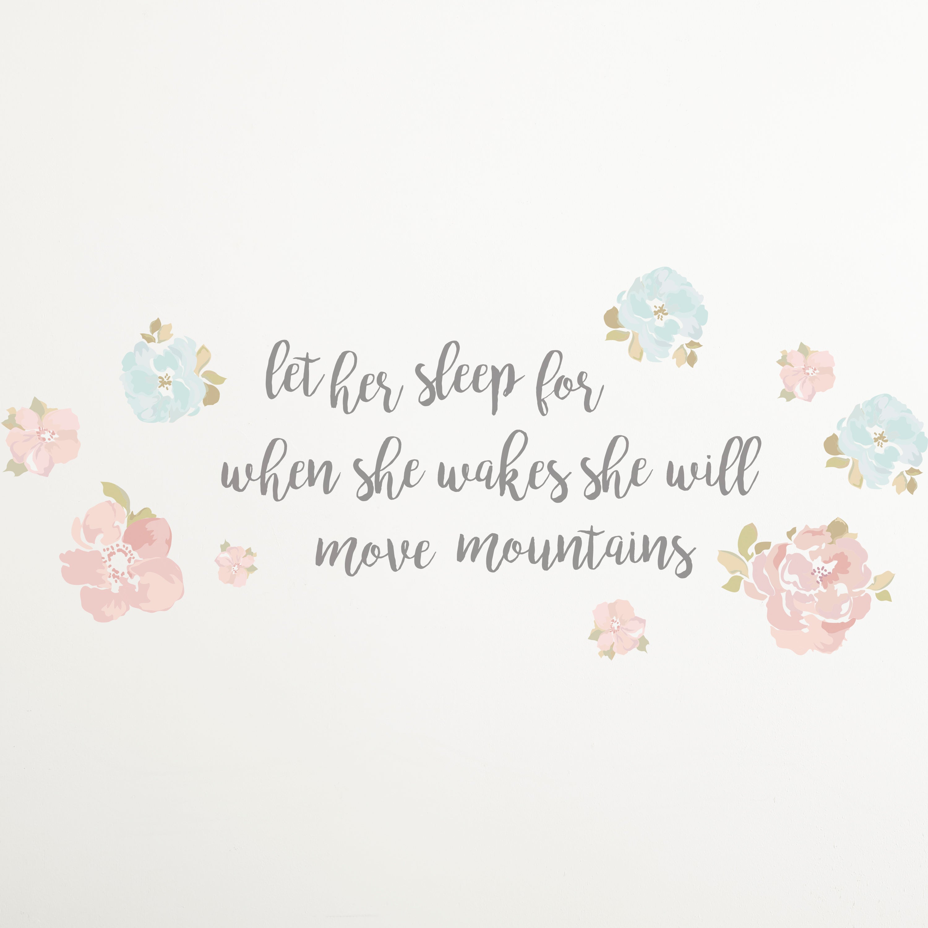 Beautiful Malia Nursery Wall Decals - Peel and Stick Baby Room Decor, Easy to Apply Removable Wall Stickers for Girls & Boys Bedroom - Perfect for Nursery, Kids Room, Playroom & Daycare Decor