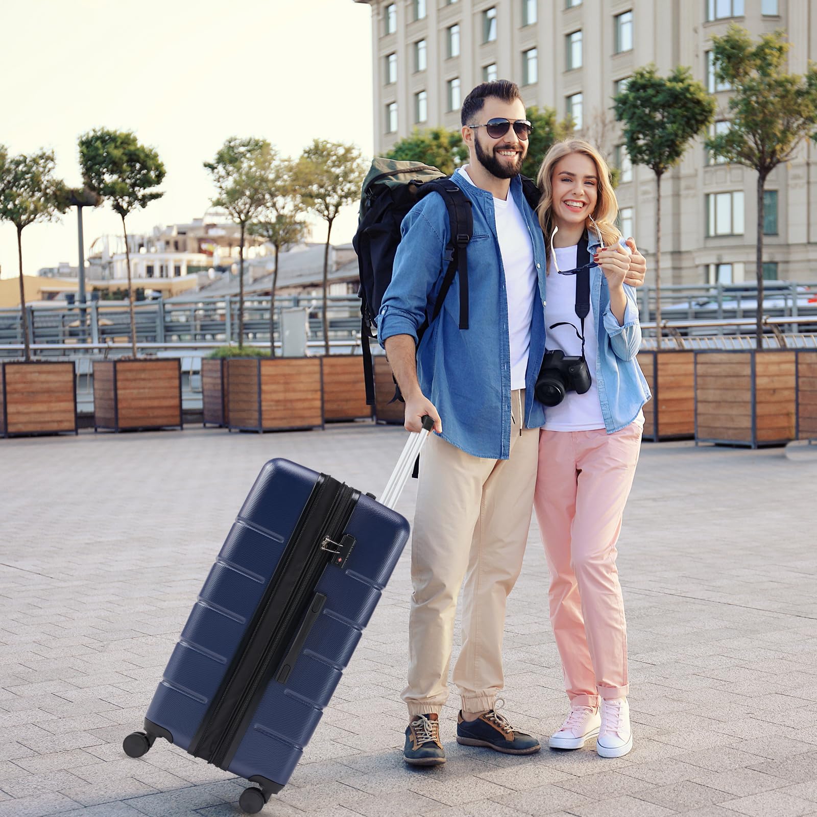 Sweetcrispy 28 Inch ABS Hardshell Luggage with TSA Lock - Lightweight Expandable Spinner Wheel Suitcase for Travel, Business Trips & Vacations | Durable Double Wheels & Smooth Rolling Design