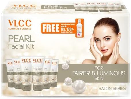 Pearl Facial Kit for Women - Face Massager, Mask, Cream, Gel & Scrub with Rose Water (300gm + 100ml) - At-Home Spa Treatment & Skin Care Routine