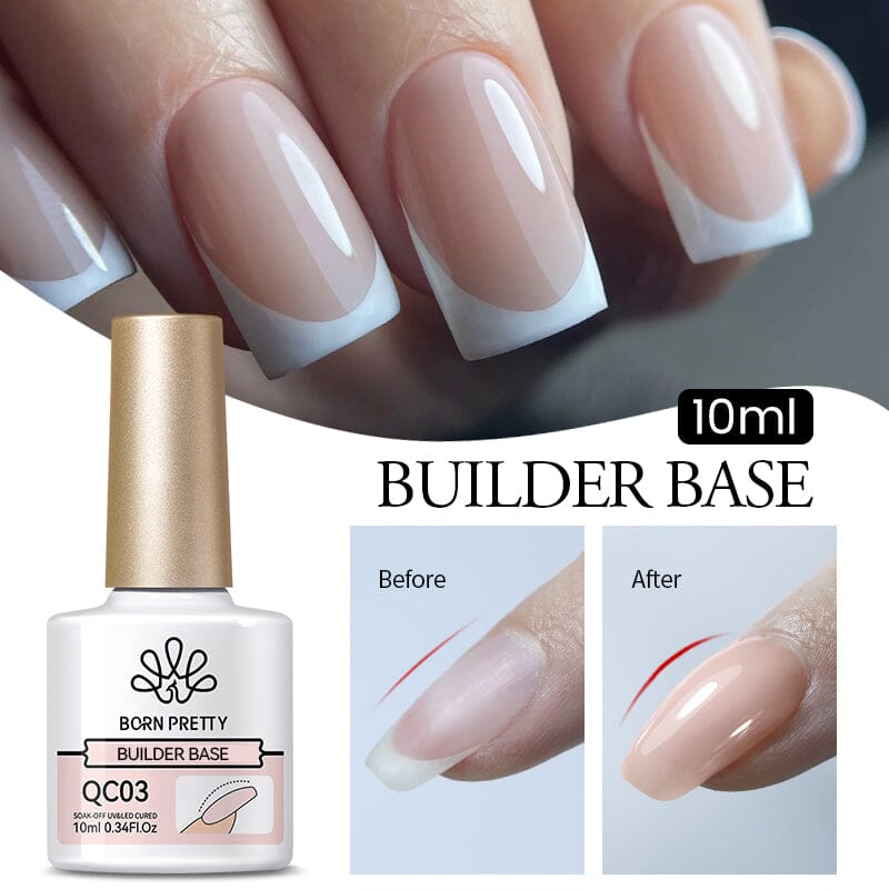 BORN PRETTY Builder Base 10ml - Professional Nail Extension Gel for Strong & Natural-Looking Nails - Perfect for DIY Manicures, Salon Use & Nail Art Designs