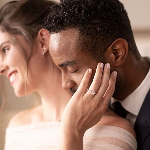 Molioaki Halo Moissanite Engagement Rings for Women - 10K/14K/18K Gold & Platinum Plated Silver - 6 Elegant Styles | Perfect for Proposals, Anniversaries & Special Occasions