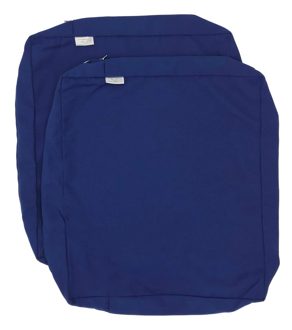 Premium Waterproof Outdoor Patio Chair Cushion Covers 24x24 Inches - 2 Pack Royal Blue - All-Weather Resistant for Garden, Poolside & Deck Furniture (CozyLounge Collection)