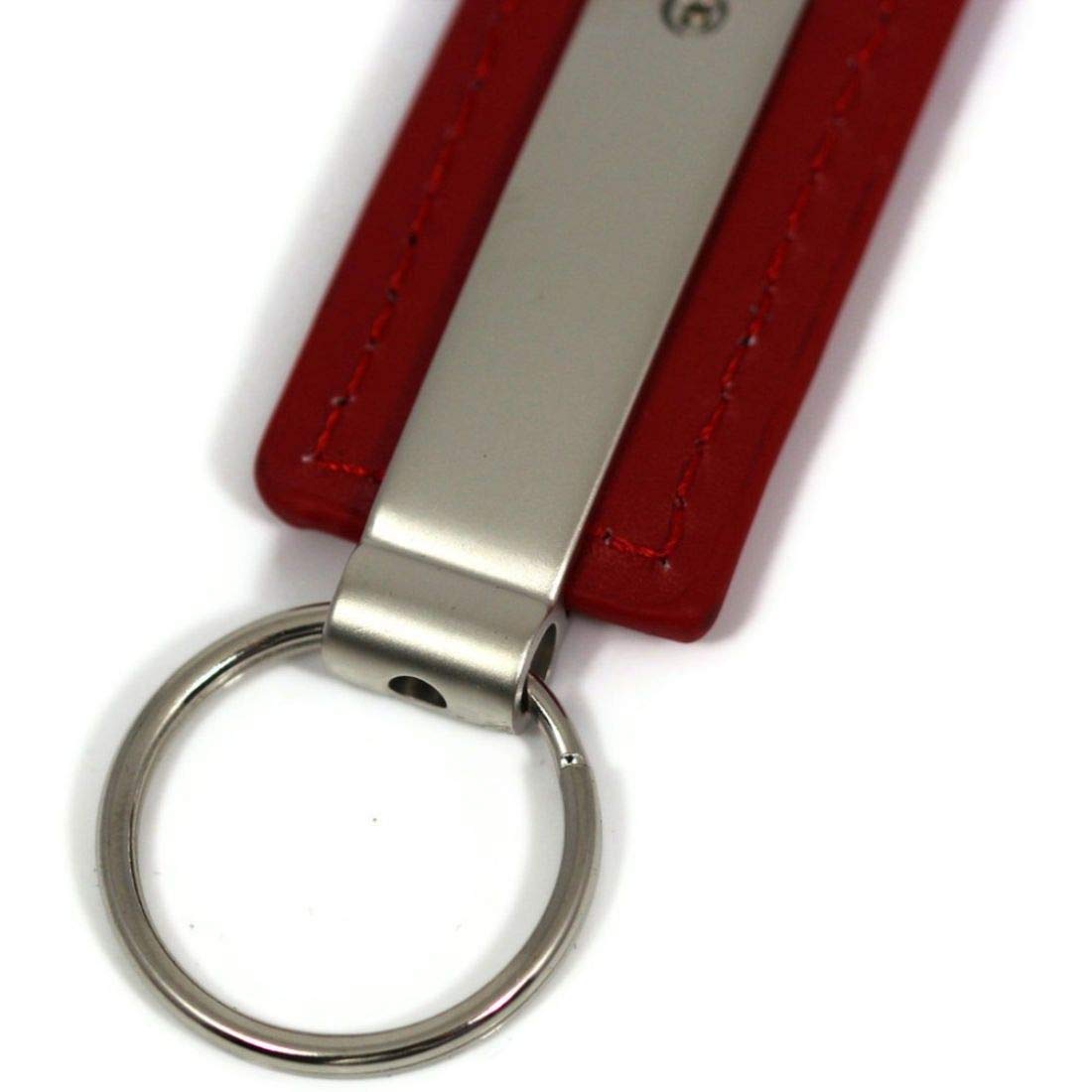DanteGTS Jeep Rubicon Leather Key Chain - Red Rectangular Key Fob with Lanyard for Jeep Wrangler & Gladiator | Durable Car Accessories Gift for Off-Road Enthusiasts | Perfect for Keys, Badges & Small Essentials