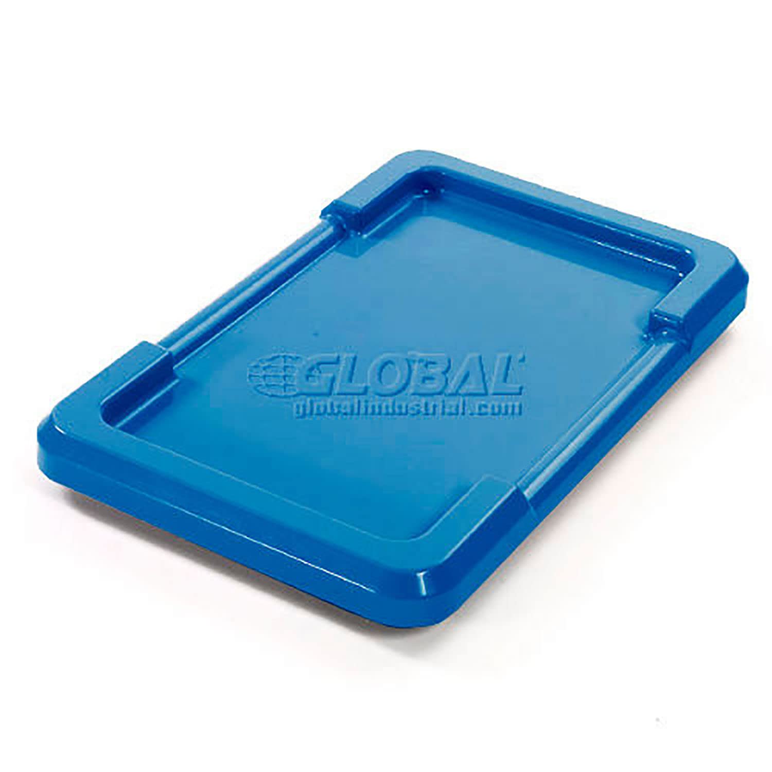 Blue Lid for Cross Stack & Nest Tote TUB2516-8 - Set of 6 | Secure Storage Solution for Organizing Bins, Moving Boxes & Home Organization
