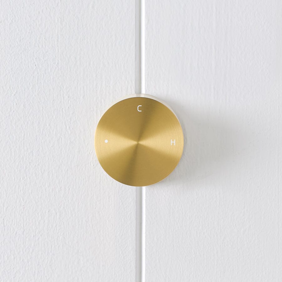 Round Wall Progressive Mixer in Brushed Brass - Perfect for Modern Bathroom & Kitchen Faucet Upgrades