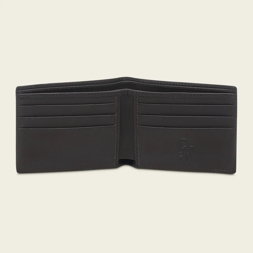 Genuine Leather Bi-Fold Wallet for Men - Premium Brown Carunga Skin with RFID Protection | Slim & Stylish Design for Everyday Use, Travel & Business