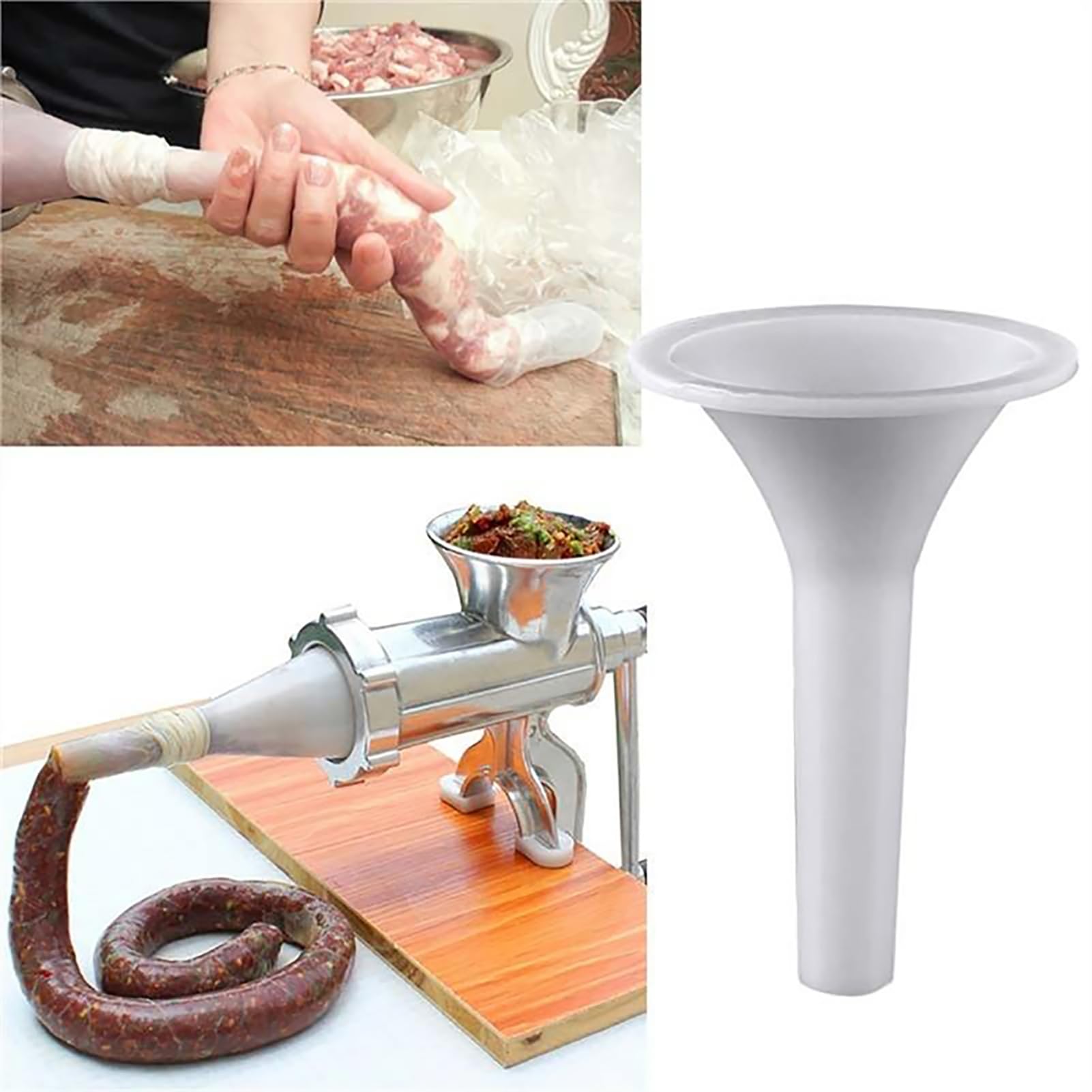Premium Stainless Steel Sausage Stuffer Tubes - 32# Food Grade Non-Stick Sausage Filling Funnel for Meat Grinders | Perfect for Home Kitchen, Butcher Shops & Sausage Making Accessories