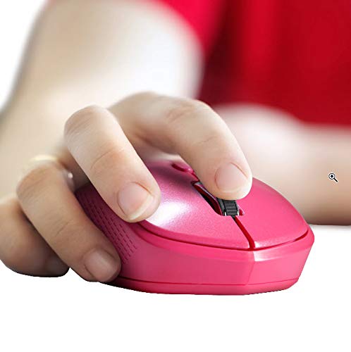 Blackweb 6-Button Wireless Gaming Mouse with 5 Adjustable DPI Settings (Up to 2400 DPI) - Ergonomic Pink Computer Mouse for PC, Laptop, Mac - Perfect for Gaming, Office Work & Graphic Design