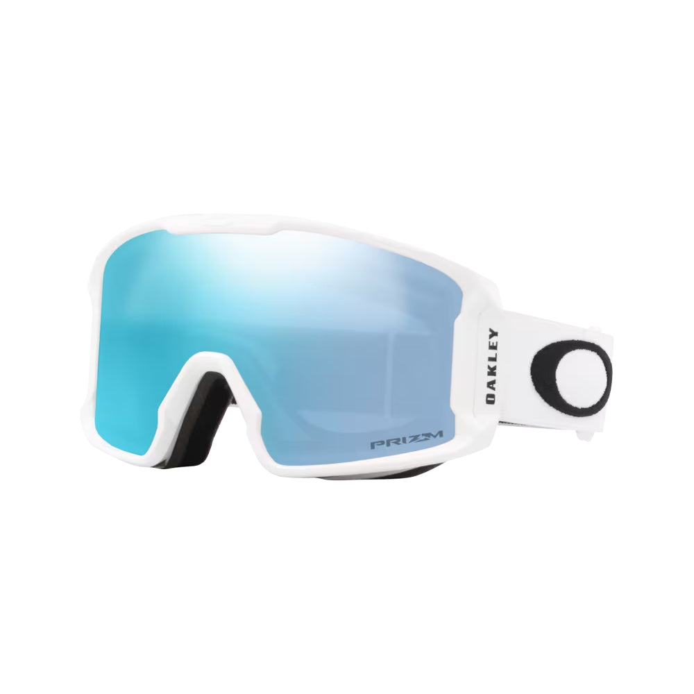 Oakley Line Miner Snow Goggles - Matte White Frame with Snow Sapphire Iridium Lens - Perfect for Skiing, Snowboarding & Winter Sports