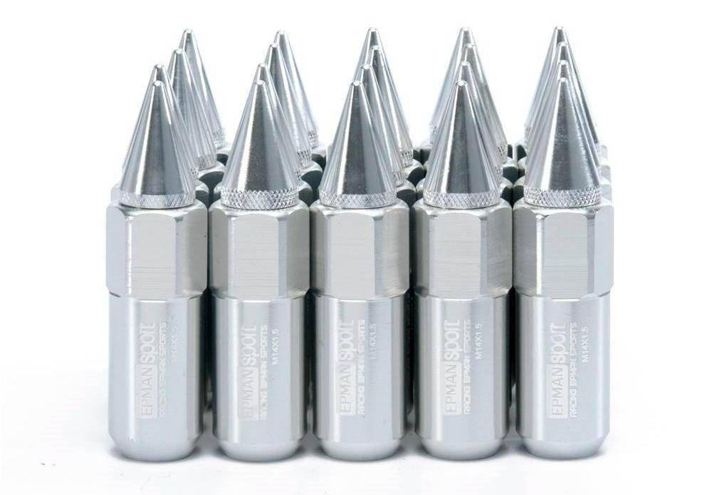 14X1.5 Spiked Aluminum Lug Nuts - 60MM Extended Tuner Wheels (20pcs/set) - Perfect for Custom Car Rims & Off-Road Vehicles
