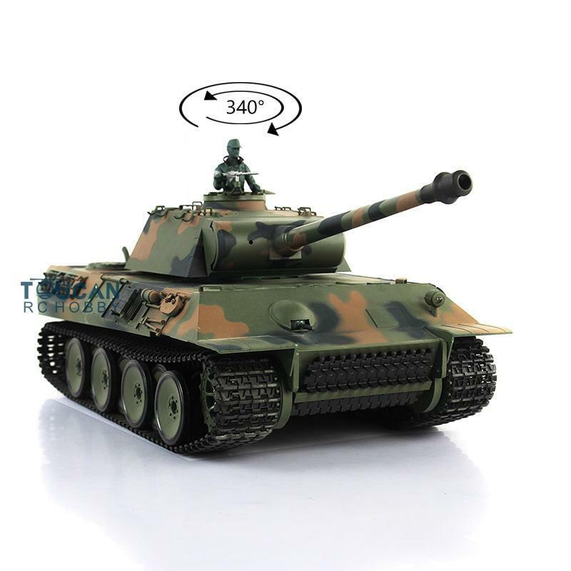 1/16 Henglong 2.4GHz German Panther V RC Tank - RTR 3819 Model with Smoke & Sound Effects | US Stock | Battle Simulation & Collection Display