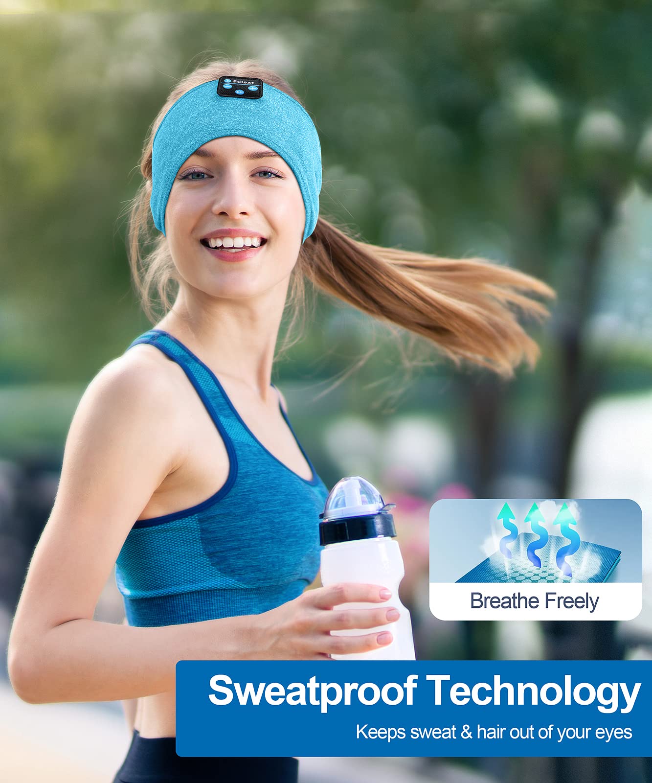 Bluetooth Sleep Headphones Wireless Sports Headband - Ultra-Thin HD Stereo Speakers for Side Sleepers, Insomnia Relief, Workout, Jogging & Yoga | Perfect for Nighttime Comfort, Travel & Meditation