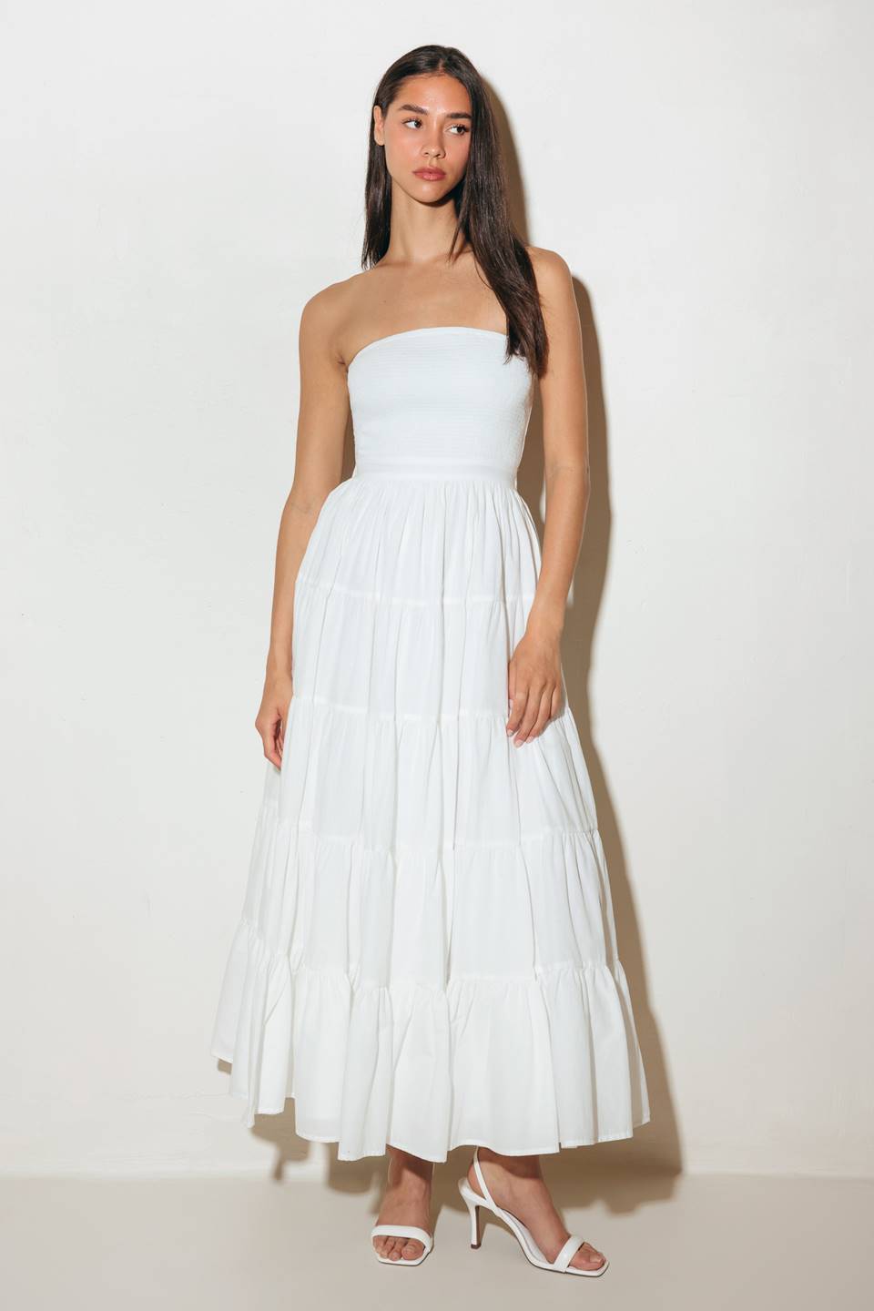 Light Breeze Open Back Midi Dress - Flowy Summer White Dress for Women | Beach Wedding, Vacation & Date Night Outfits