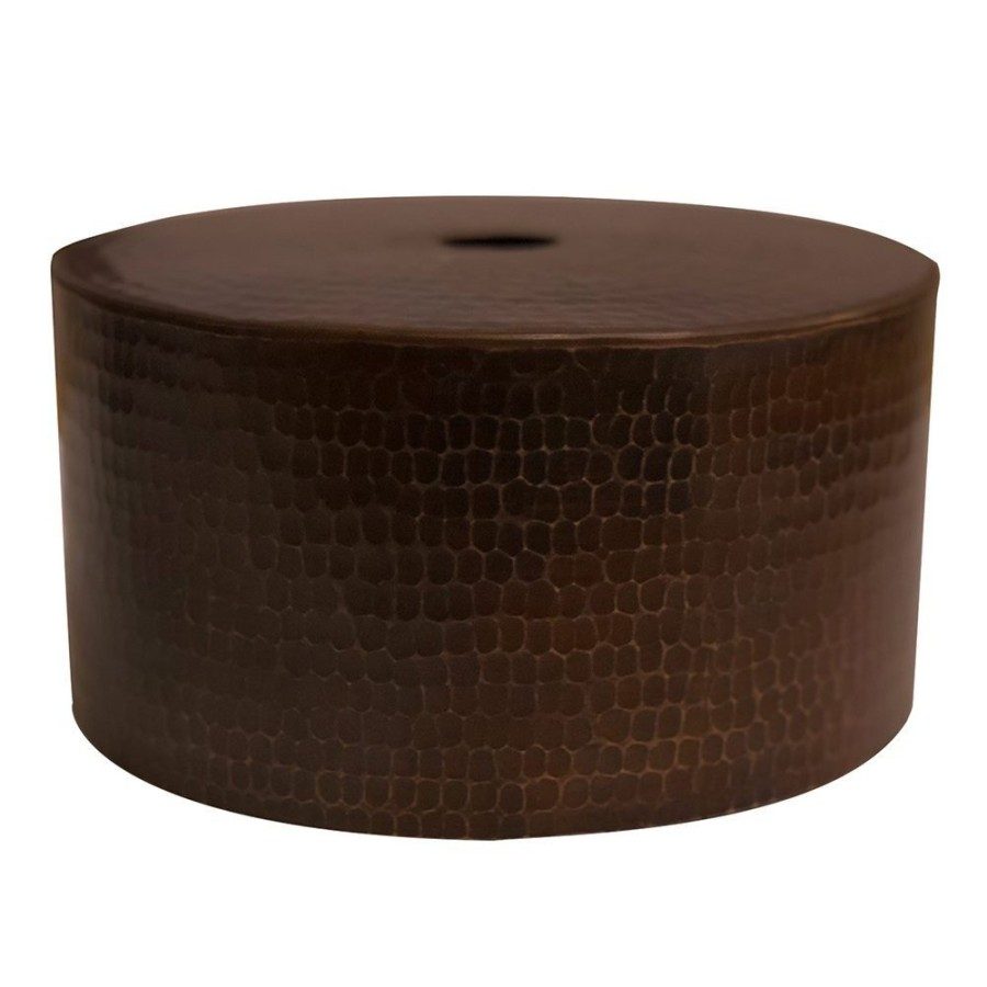 Vintage Copper Round Cylinder Pendant Light Shade - 8 Pack Industrial Style Ceiling Fixture for Kitchen Island, Dining Room & Bar Lighting