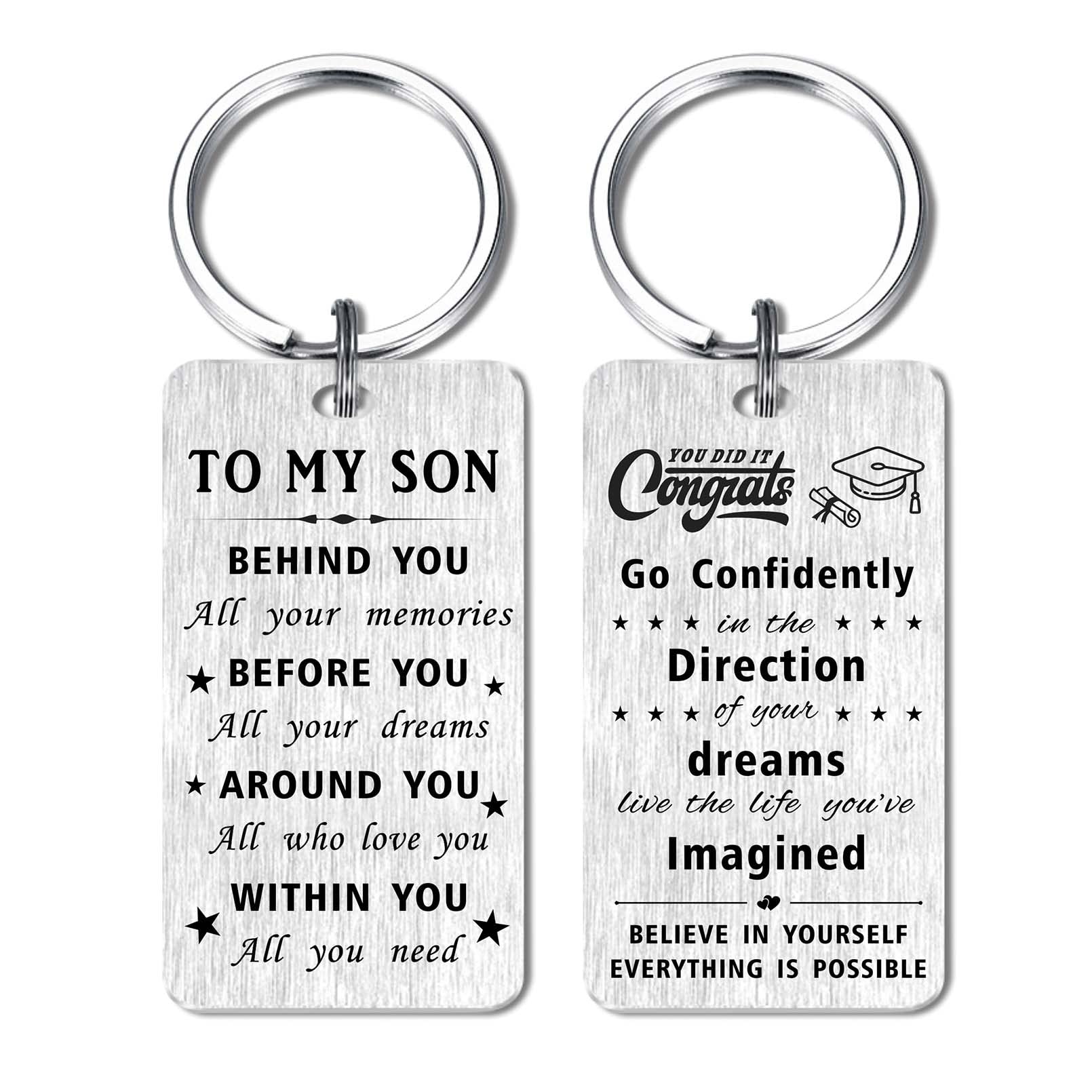 2025 Graduation Gifts - Personalized Class of 2025 Keychain with Inspirational Message - Perfect Graduation Present for High School & College Grads - Great for Commencement, Yearbooks & Memory Keepsakes