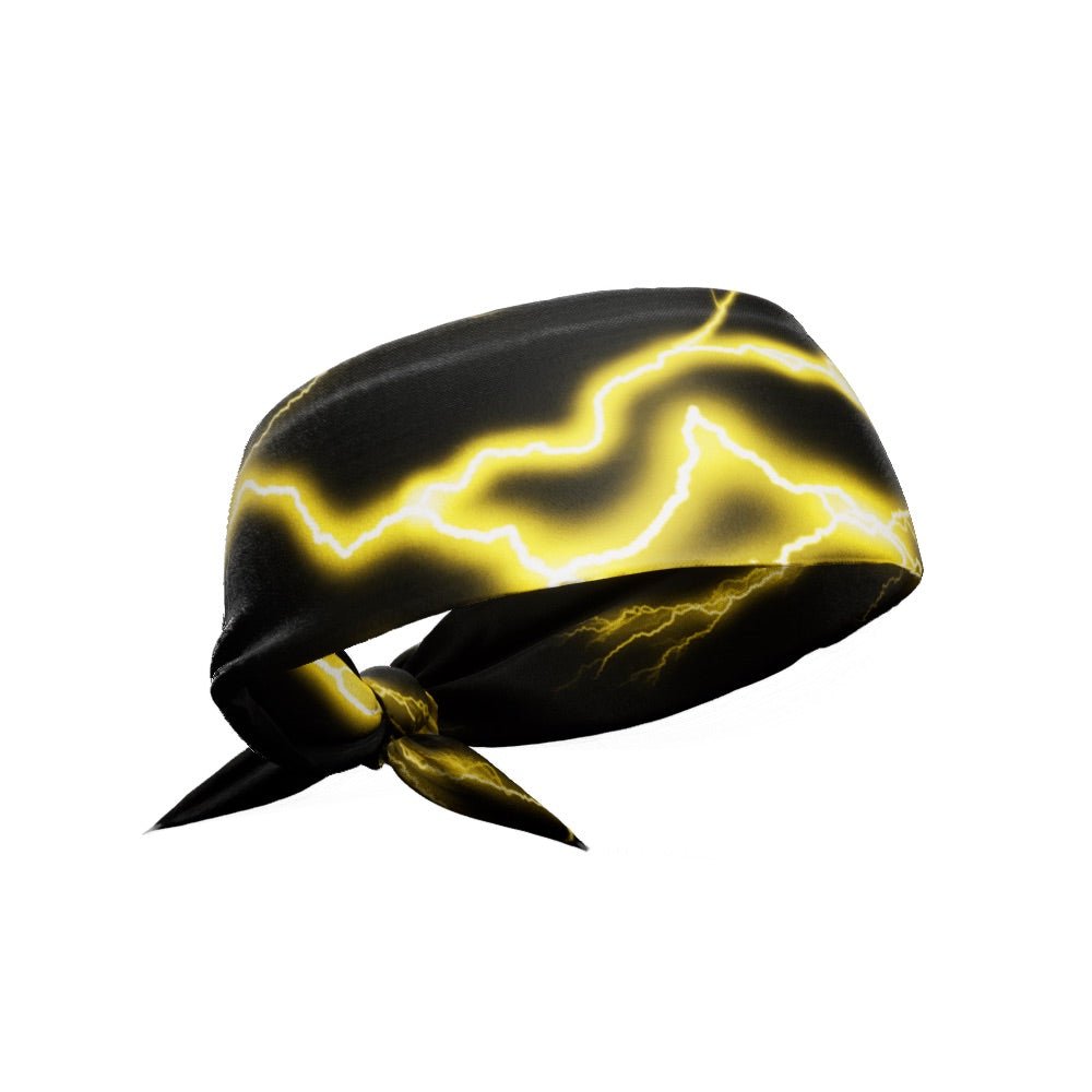 Yellow Lightning Tie Headband for Women & Girls - Stylish Hair Accessory for Sports, Workouts, and Everyday Fashion