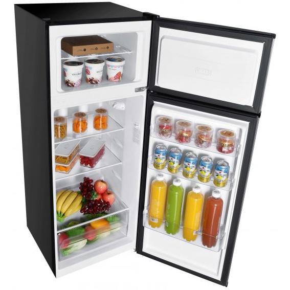 Danby 7.4 cu ft Top Freezer Refrigerator DPF074B2BSLDB - Energy Efficient Compact Fridge for Apartments, Dorms, Offices & Small Spaces