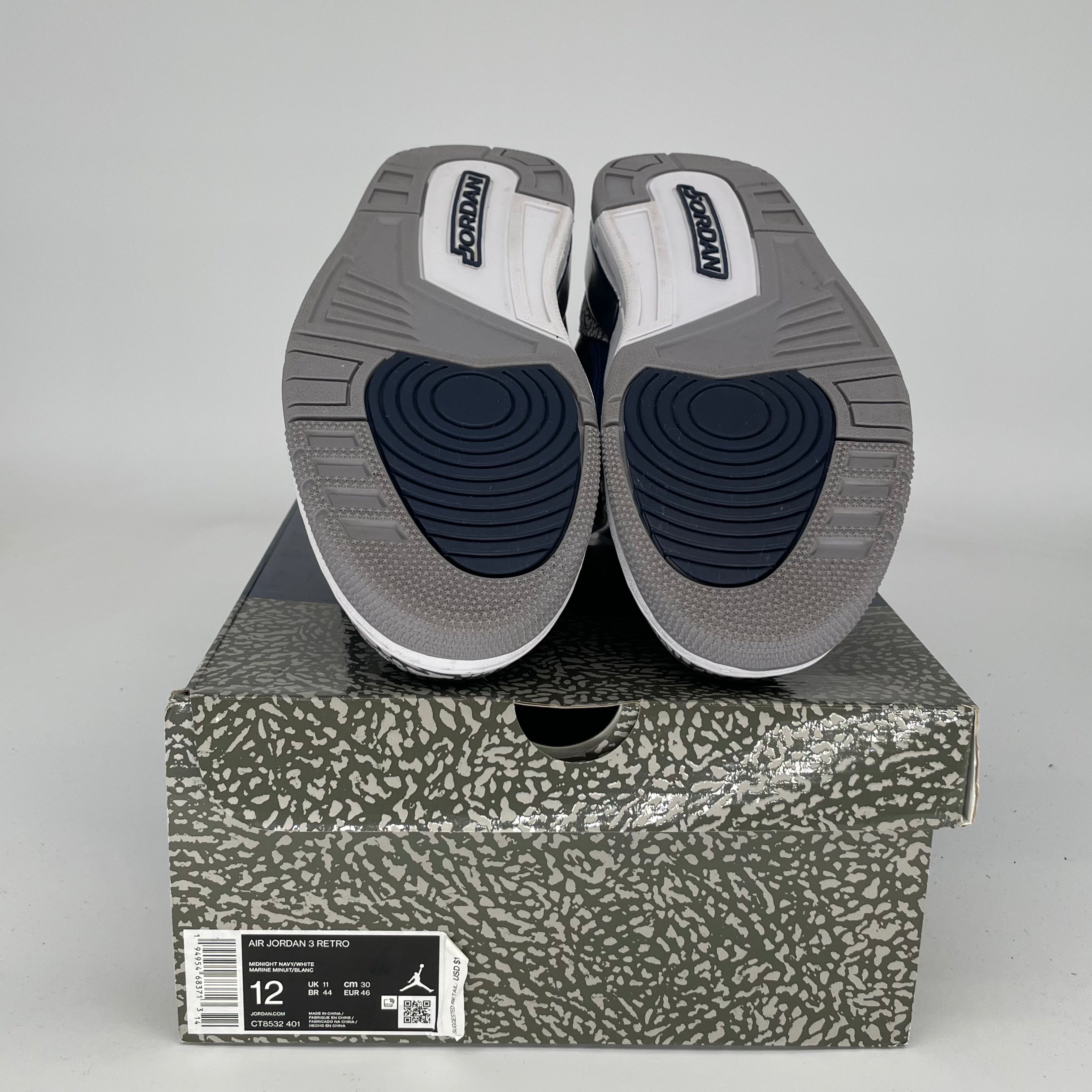 AIR JORDAN 3 GEORGETOWN Basketball Shoes Men's Size 12 - Retro Style Sneakers CT8532-401 for Streetwear & Casual Outfits