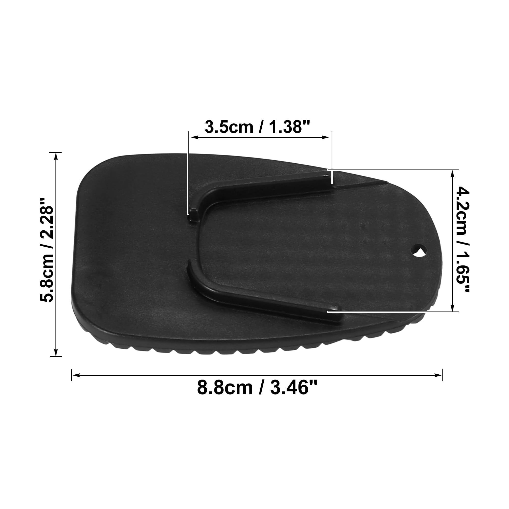 Motoforti 4pcs Motorcycle Kickstand Support Plate - Heavy Duty Parking Stand Pad for Dirt Bikes, Cruisers & ATVs - Prevents Sinking on Soft Ground (Black) - Ideal for Parking on Grass, Sand & Gravel