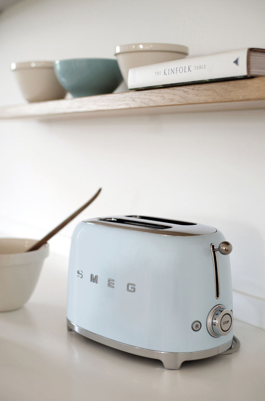 2 Slice Toaster TSF01 - Pastel Blue Compact Toaster for Small Kitchens, Dorms & Offices | Perfect for Breakfast, Bagels & English Muffins