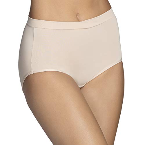 Vanity Fair Women's Beyond Comfort Brief Panties - Soft Cotton Underwear for Everyday Wear, Work & Sleep - 6-Pack