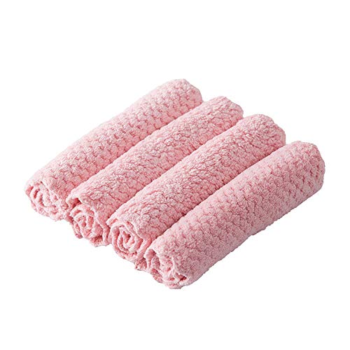 Premium Microfiber Kitchen Cleaning Towels - 9.84x9.84 Inch Super Absorbent Dish Cloths, Anti-Grease Wiping Rags for Non-Stick Oil & Household Cleaning - Ideal for Dishes, Countertops, Stovetops & Kitchen Surfaces