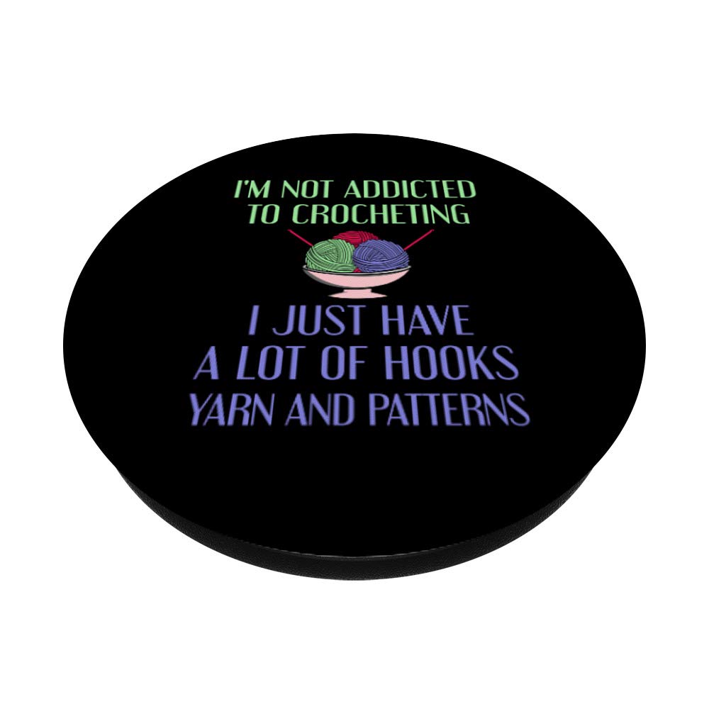 Funny Crochet PopSocket Grip & Stand for Phones & Tablets - Perfect Gift for Crochet Lovers & Women - Great for Crafters, Knitters & Yarn Enthusiasts - Use While Crafting, Commuting or Watching Videos