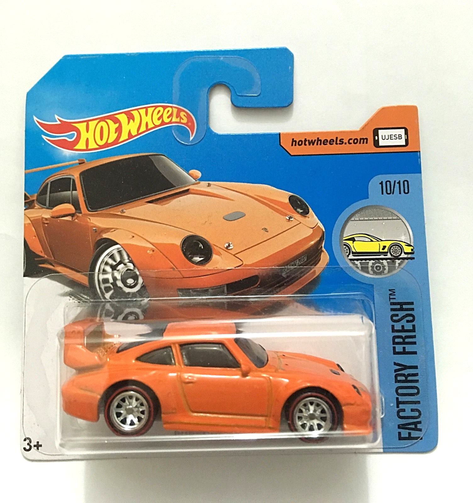 Porsche 993 GT2 2017 Model Hot Wheels Die-Cast Car - Collectible Short Card Edition for Display & Racing Games