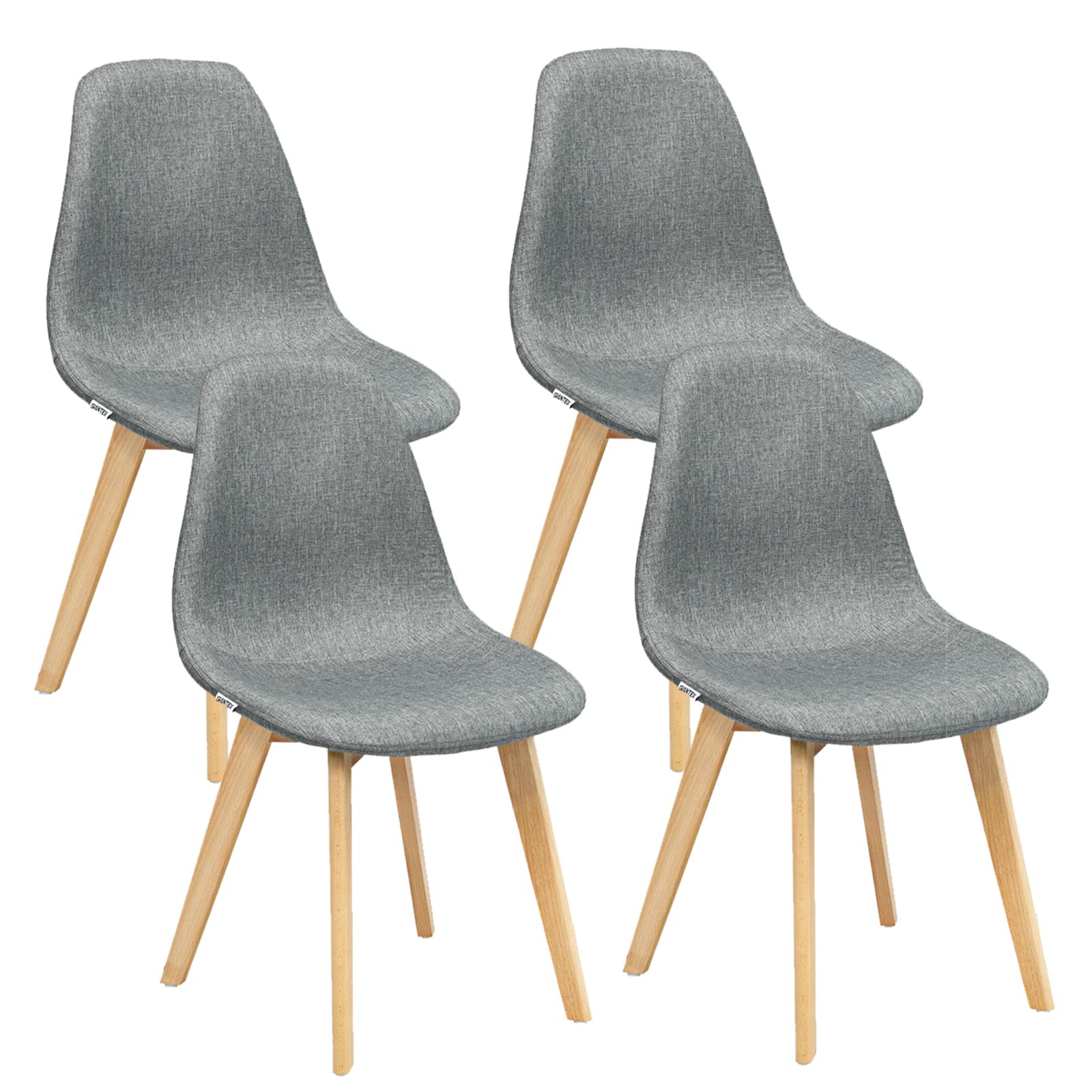**HAPPYGRILL 4-Piece Dining Chair Set - Comfortable Armless Kitchen Chairs with Soft Cushion Seats for Restaurant, Dining Room & Home Use**