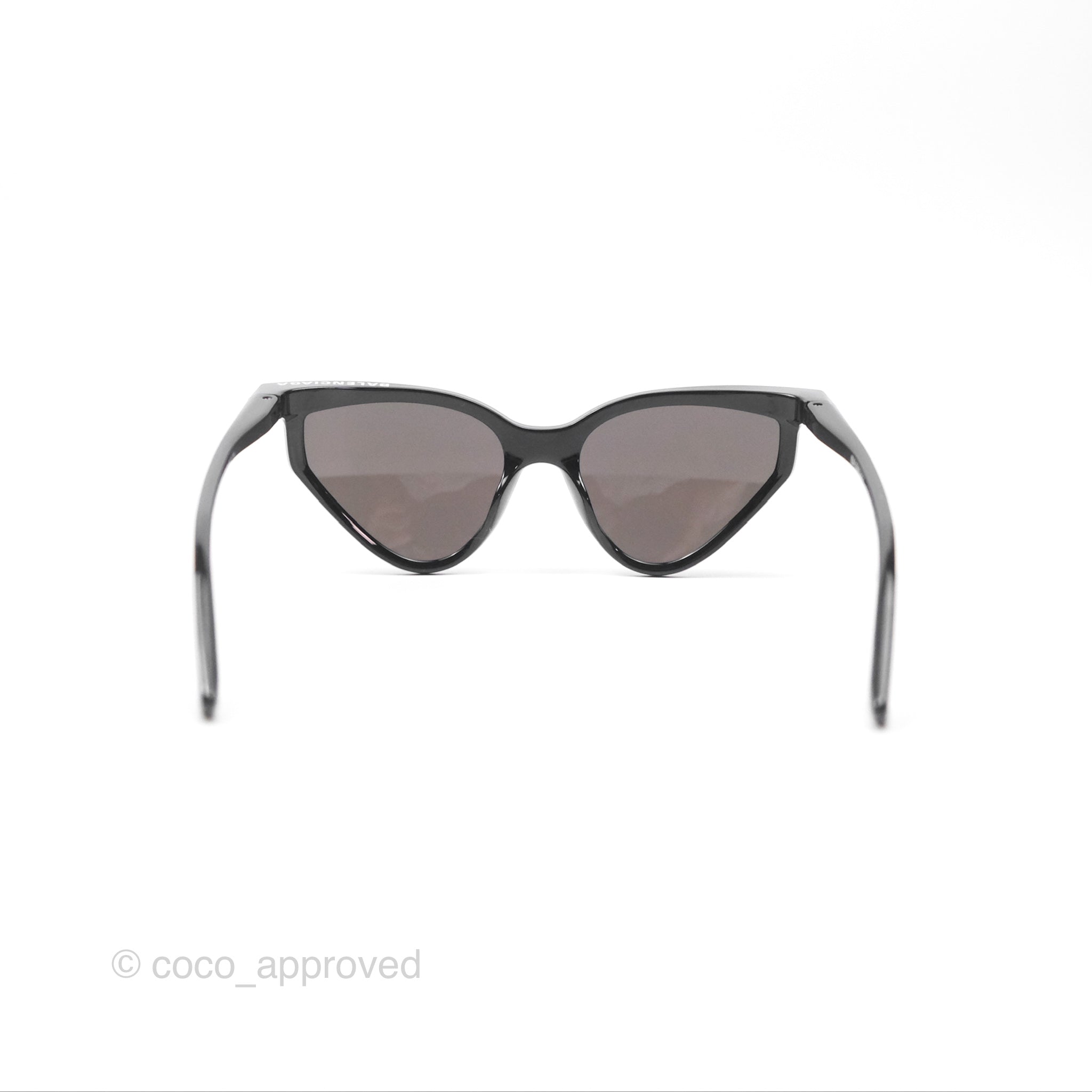 Balenciaga Rim Cat Eye Sunglasses for Women - Black UV Protection Fashion Shades for Summer & Outdoor Activities