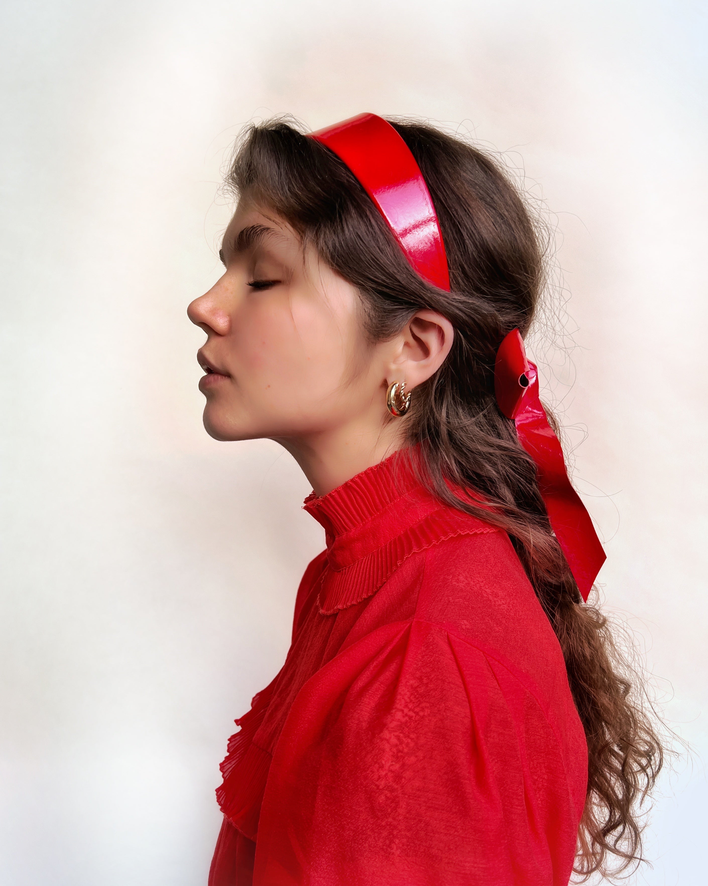 Patent Leather Kim Headband - Limited Edition Hair Accessory for Women | Perfect for Workouts, Yoga, and Fashion Outfits