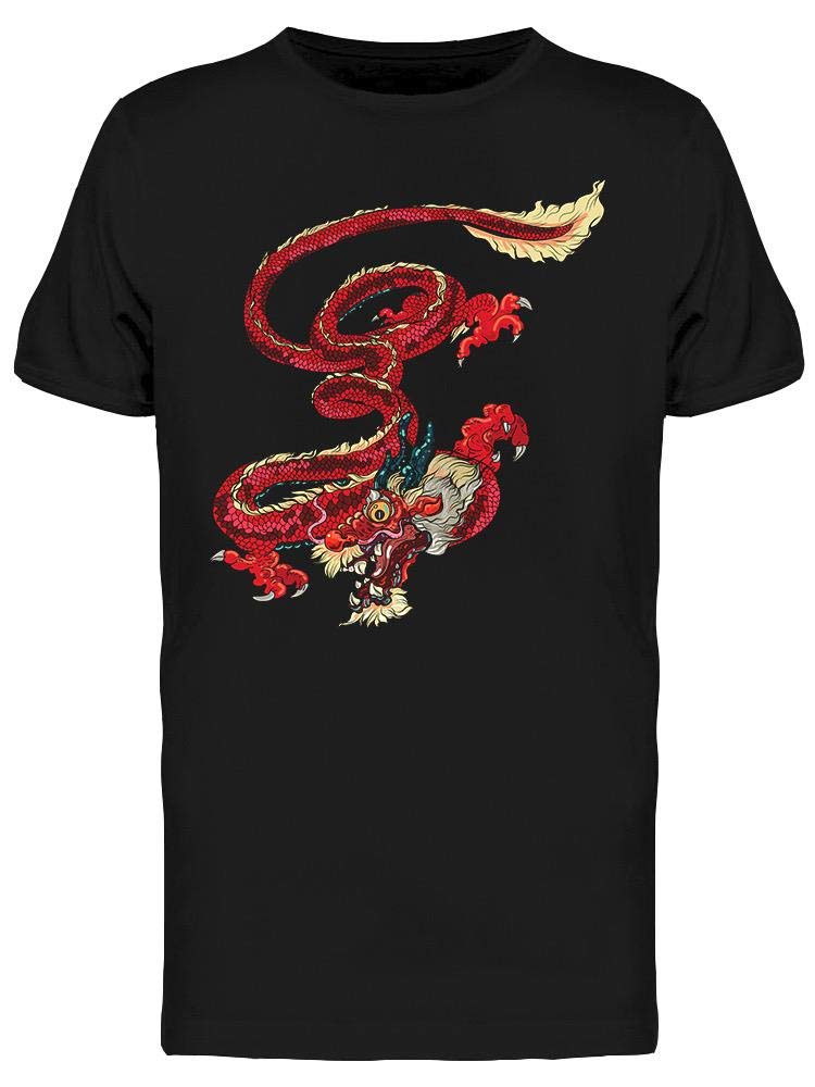 Magical Red Dragon Graphic T-Shirt for Men - Stylish & Comfortable Cotton Tee for Casual Wear, Gaming, and Fantasy Lovers