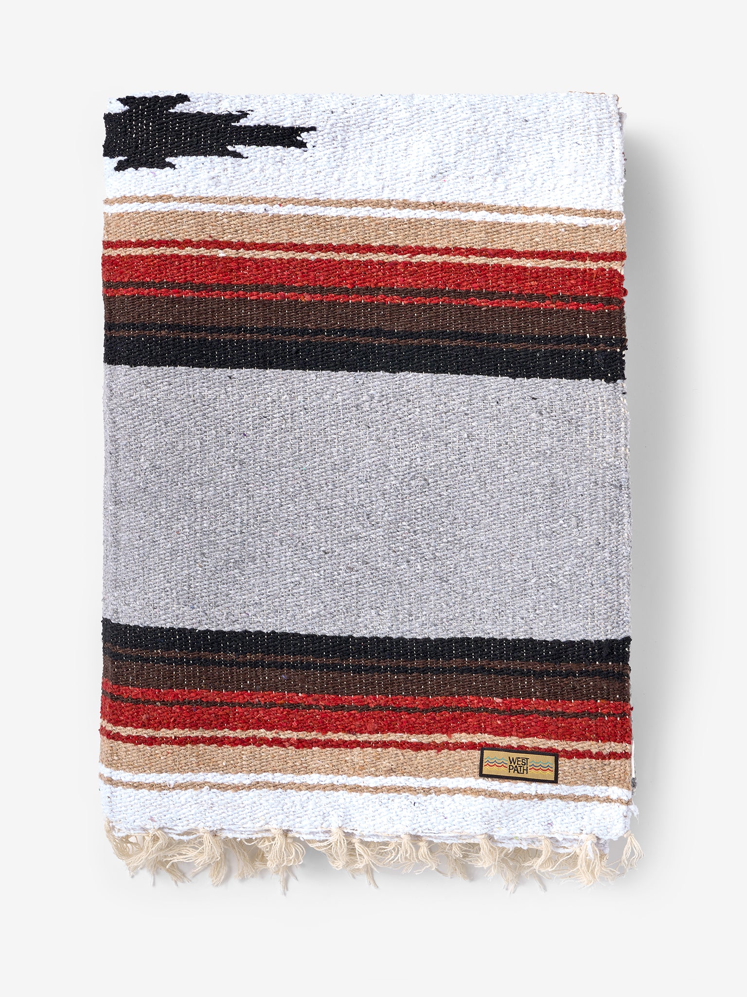 West Path Baja Diamond Yoga Blanket - Premium Grey Yoga Mat for Meditation & Outdoor Use - Perfect for Yoga Studios, Beach Sessions & Home Practice