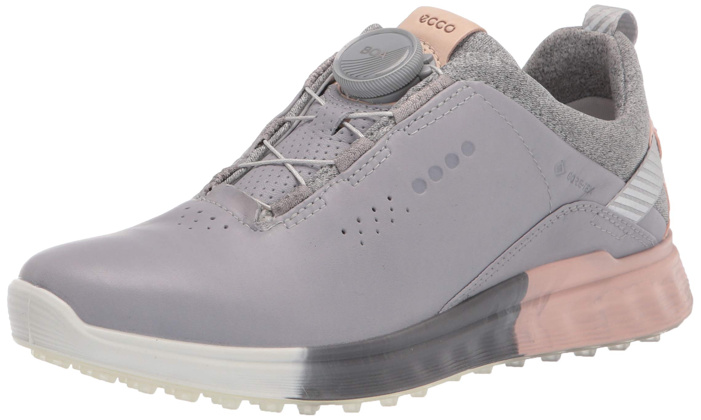 ECCO Women's S-Three Boa Gore-Tex Waterproof Hybrid Golf Shoes - Comfortable & Durable Spiked Golf Footwear for Women | Perfect for All-Weather Golfing, Walking Courses & Outdoor Sports