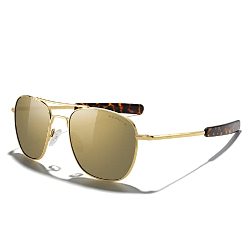 23k Gold Frame/Gold Mirror Polarized Lens