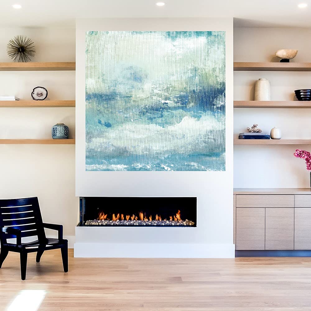 Topaz Cloudscape Fine Art Canvas Wall Decor by Janet Tava - 48x48 Inch Ready-to-Hang Painting for Living Room, Bedroom, Office - Perfect for Modern Home & Office Decor