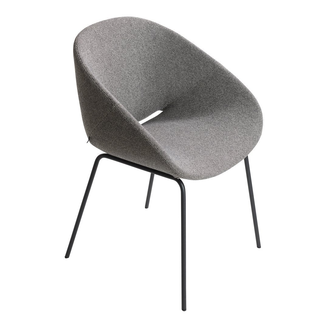 Beso Armchair with 4-Legged Steel Base - Modern Living Room Chair for Home Office, Lounge & Reading Nook