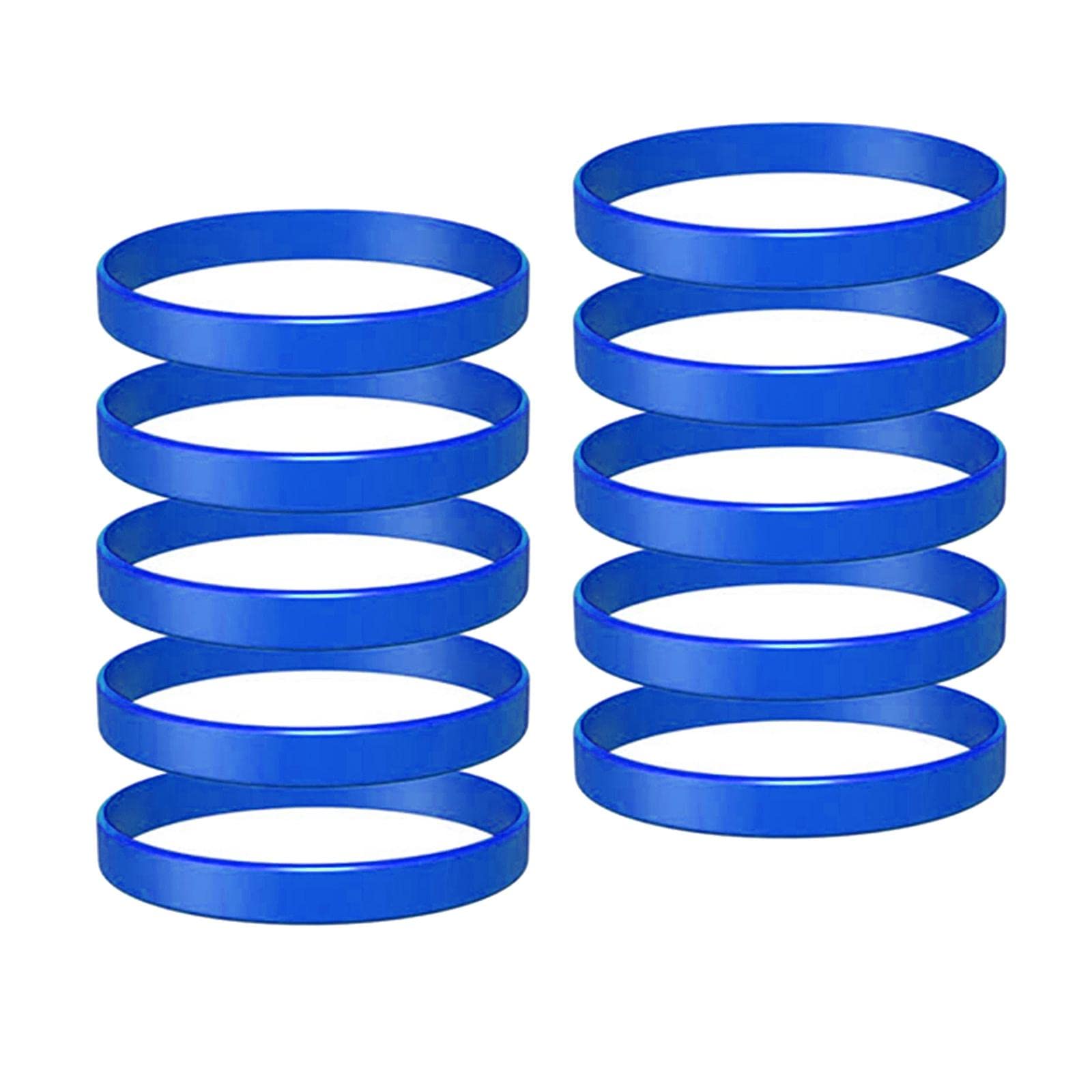 AMLESO 10 Pack Silicone Sublimation Bands for Tumbler Wrapping - 12mm Heat Resistant Rubber Bands for Ghosting Prevention, Paper Holder Rings, DIY Crafts & Drinkware Projects (Blue)