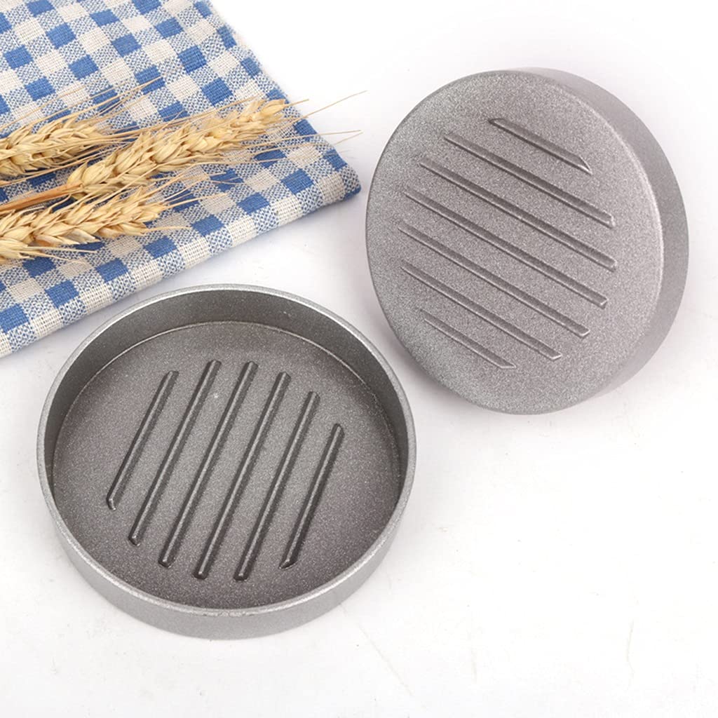 Stainless Steel Burger Press & Patty Maker Set - 2-Piece Aluminum Alloy Hamburger Mold for Beef, Meat - Perfect for BBQ, Grilling & Home Cooking