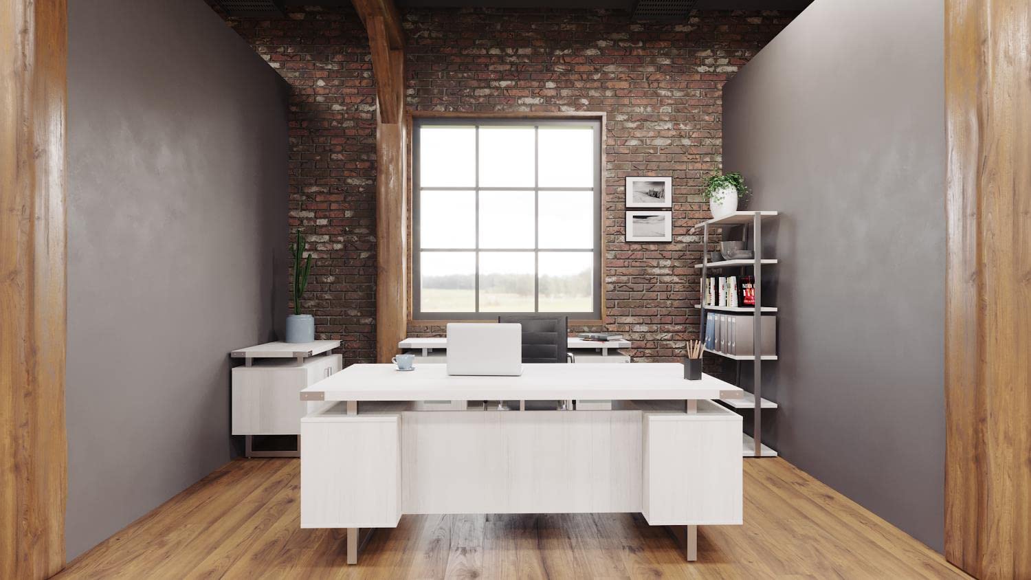 Safco Mirella 5-Shelf Storage Cabinet - White Metal Office Organizer for Files, Books & Supplies | Perfect for Home Office, Classroom & Commercial Spaces
