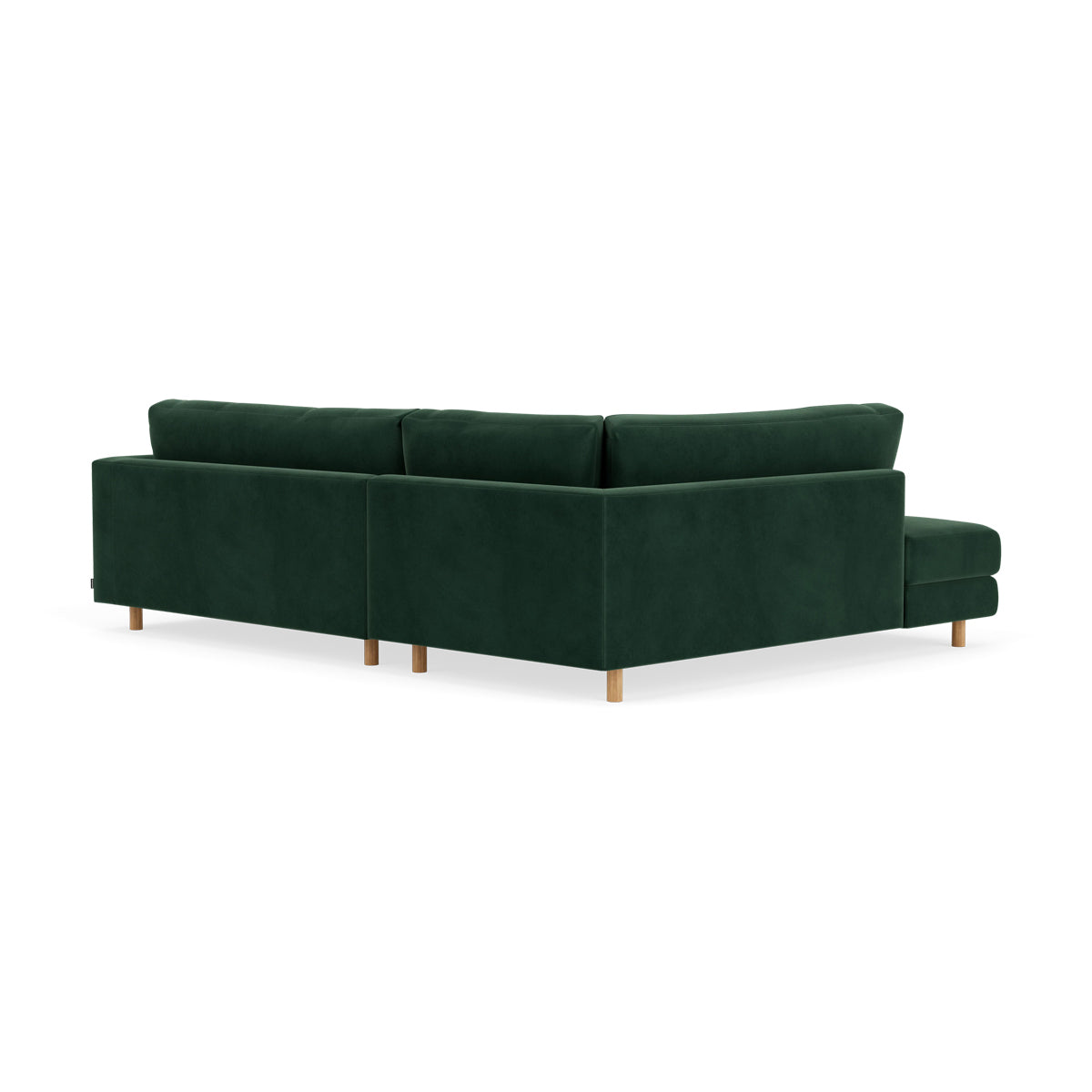 Douglas Velvet Left Corner Sofa - Luxurious Velvet Sectional Sofa for Living Room, Modern L-Shaped Couch with Left Chaise, Perfect for Small Spaces & Home Theater Setup
