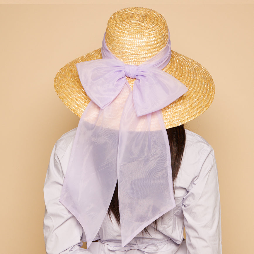 Mirabel Organza Wide Brim Sun Hat for Women - UV Protection Summer Beach Hat - Perfect for Outdoor, Travel, and Vacation