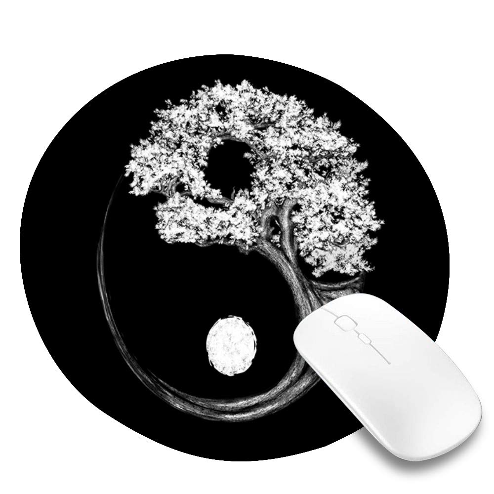 Yin Yang Tree Anime Gaming Mouse Pad - Non-Slip Rubber Desk Mat for Laptop & Wireless Mouse | Waterproof Computer Accessory | Perfect Gift for Gamers & Office Use | Home, Work & Gaming Setup Essential