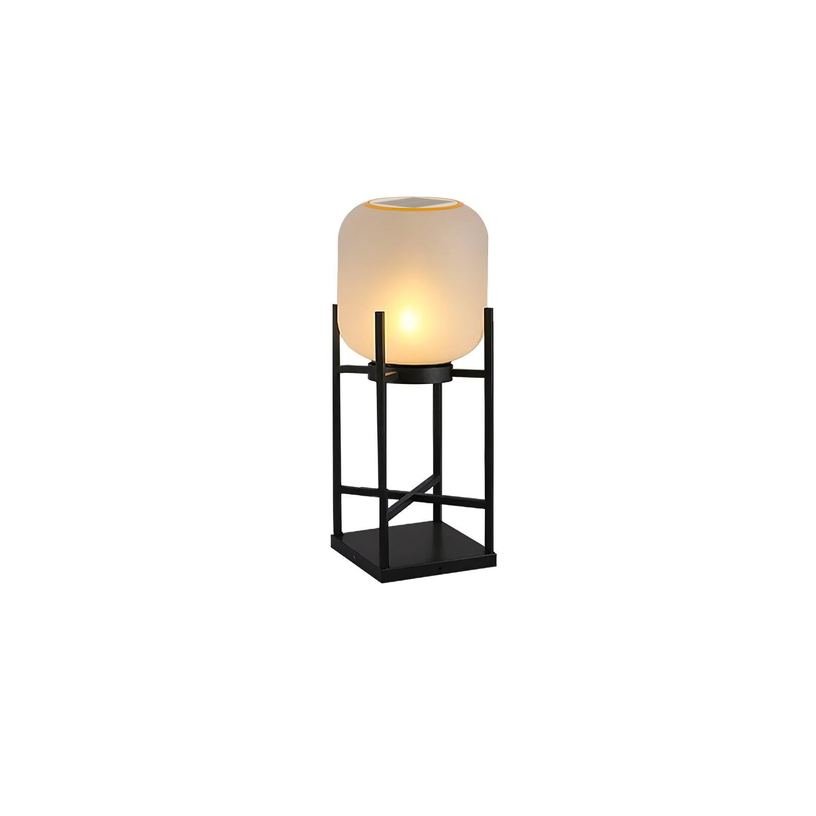 Modern LED Lantern Floor Lamp - Dimmable Indoor/Outdoor Lighting for Living Room, Patio, and Garden Decor