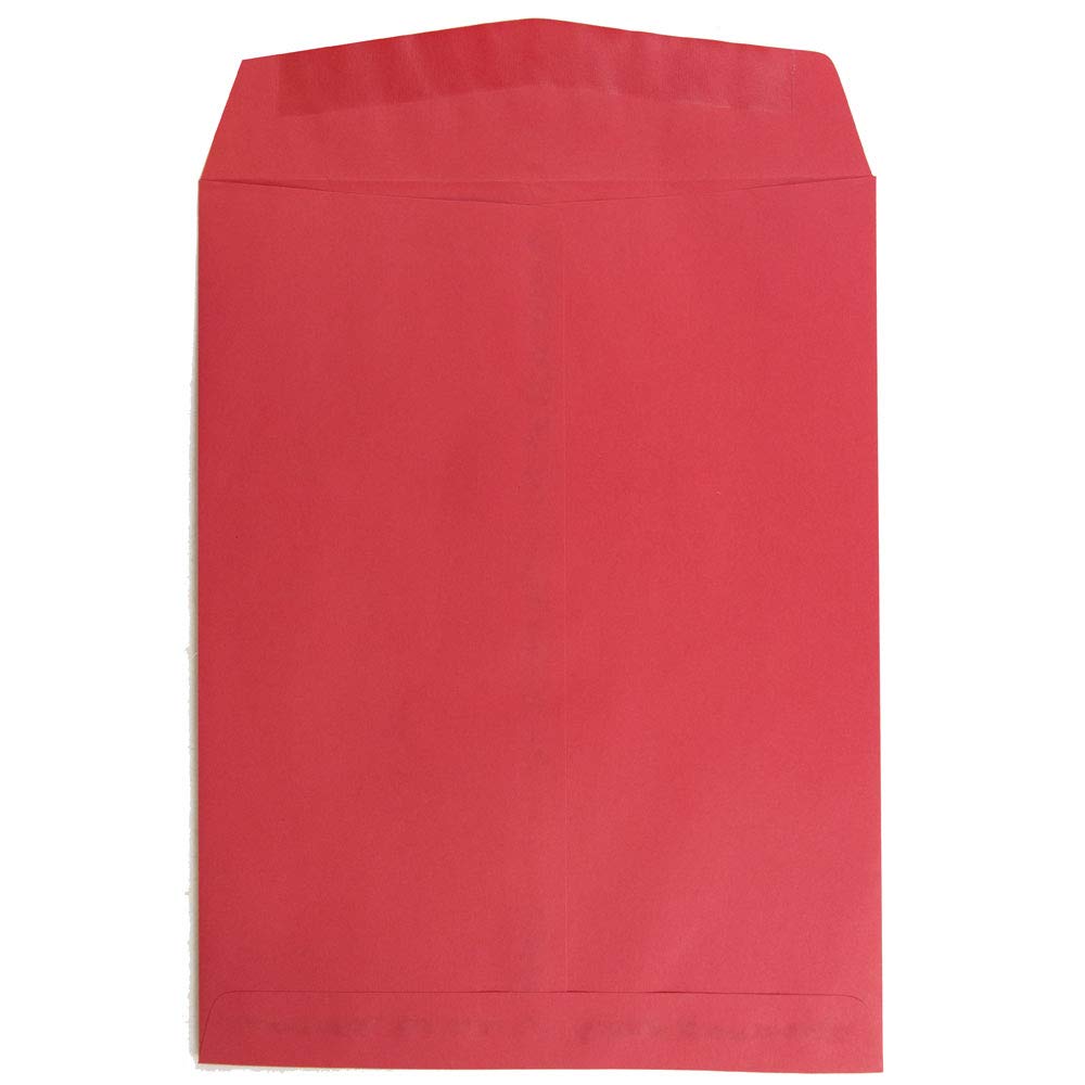 JAM PAPER 10 x 13 Inch Colored Open End Catalog Envelopes - 250 Pack Recycled Red Paper Mailing Envelopes for Business, Office, Mailing, Invitations & Greeting Cards