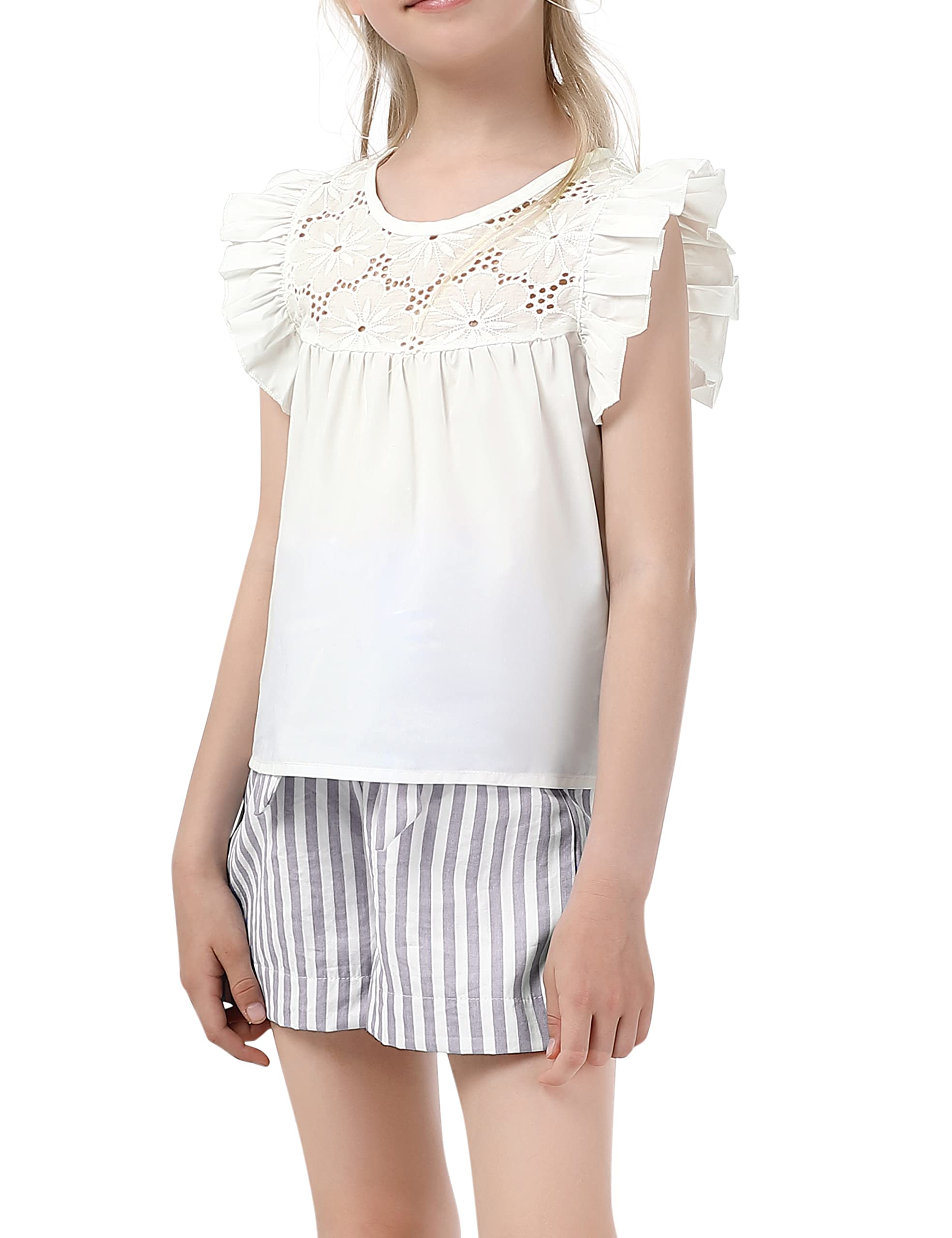Girls Summer 2-Piece Outfit Set - Cute Cotton T-Shirt & Comfortable Shorts | Perfect for Playdates, Beach Trips & Summer Vacations